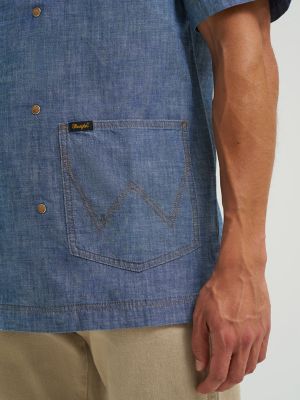 Wrangler® x Made In® Chef Shirt in Chambray alternative view 3