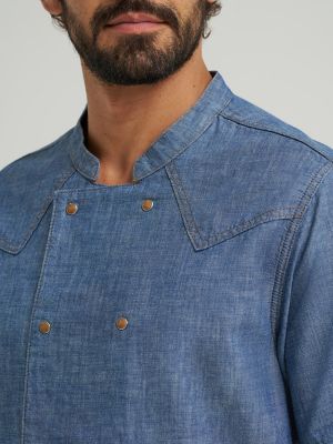 Wrangler® x Made In® Chef Shirt in Chambray alternative view 5