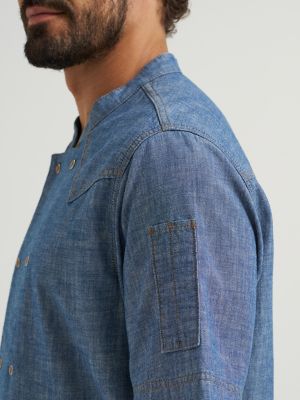 Wrangler® x Made In® Chef Shirt in Chambray alternative view 6