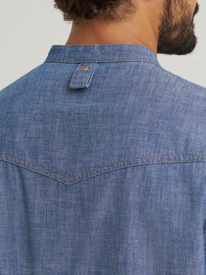 Wrangler® x Made In® Chef Shirt in Chambray alternative view 7