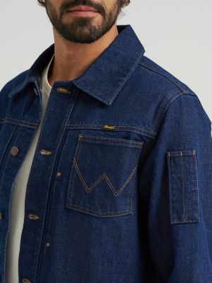 Wrangler® x Made In® Chef Jacket in Rinse Wash alternative view 3