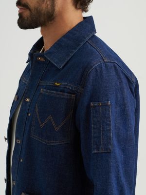 Wrangler® x Made In® Chef Jacket in Rinse Wash alternative view 4