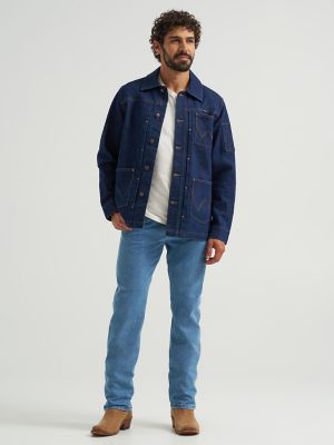 Wrangler® x Made In® Chef Jacket in Rinse Wash alternative view 7