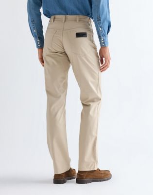 Wrangler Authentics Cargobroek Logan met relaxte pasvorm van keperstof voor heren, Olijfdrab, 36W / 34L