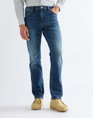 Wrangler Greensboro heren broek, Stonewash Donker, 32W / 30L