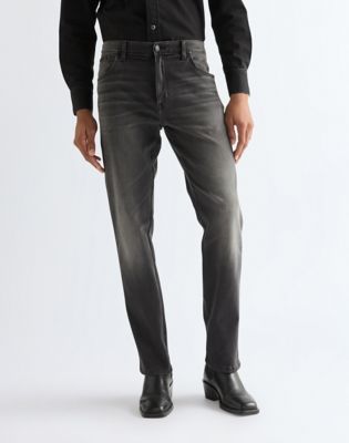 Wrangler Texas jeansy proste z wysokim stanem Raven Ash