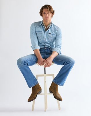 Wrancher Bootcut Jean in Harbor Blue