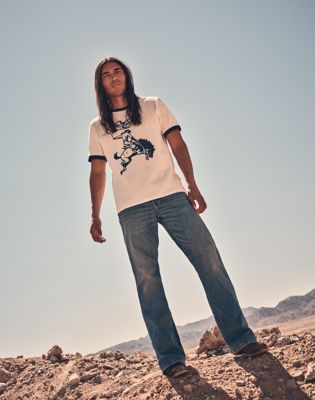 Wrangler Loose Boot Tough Lite Jean Harbor niebieski