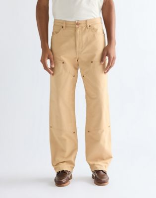 Wrangler Relaxed Carpenter Double Knee Trousers Golden Wheat