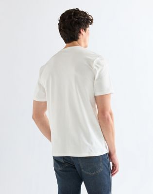 Wrangler Regular Americana Koszulka biały znoszony