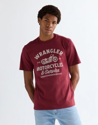 Wrangler Regular Americana Koszulka Ruby Wine