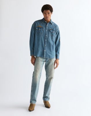 Oversized Western Shirt in Trail Blazer