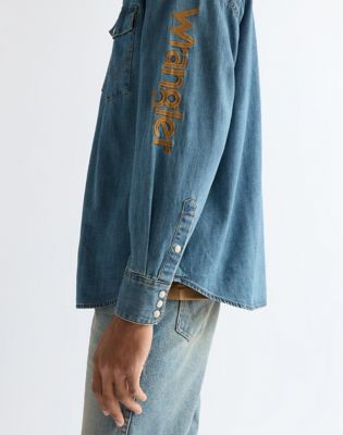 Oversized Western Shirt in Trail Blazer