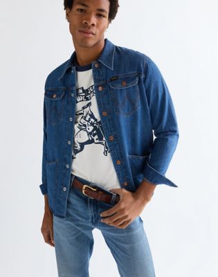 Regular Wrange Shirt in Harbor Blue