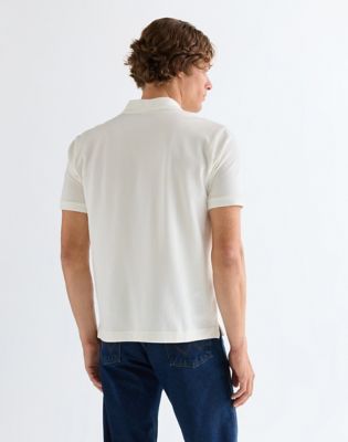 Regular Polo Shirt in Worn White