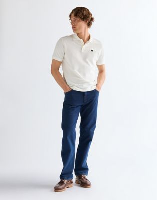 Regular Polo Shirt in Worn White