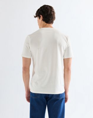 Regular Embroidery Tee in Worn White