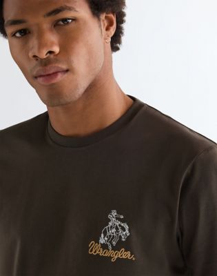 Regular Embroidery Tee in Wren