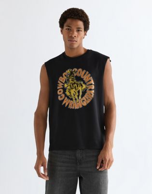 Wrangler Relaxed Graphic Muscle Koszulka bez rękawów czarny