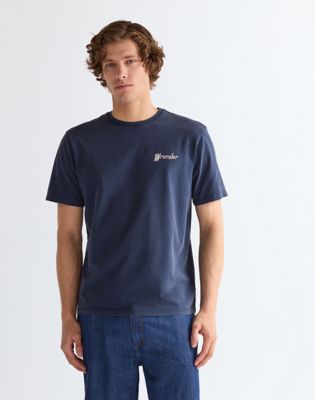 Wrangler Relaxed koszulka z grafiką granatowy