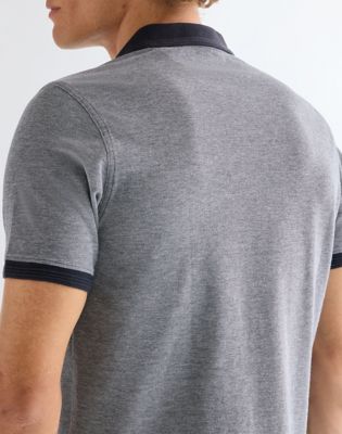 Regular Refined Polo Shirt in Dark Navy