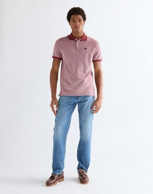 Regular Refined Polo Shirt in Ruby Wine alternative view 2