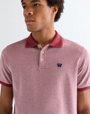 Regular Refined Polo Shirt in Ruby Wine alternative view 3