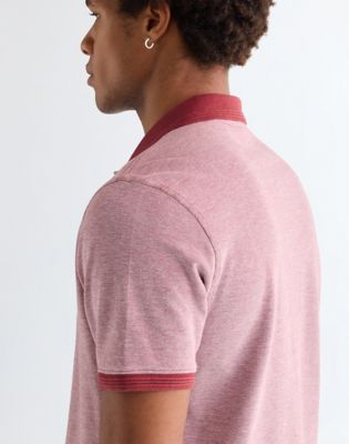 Regular Refined Polo Shirt in Ruby Wine alternative view 4