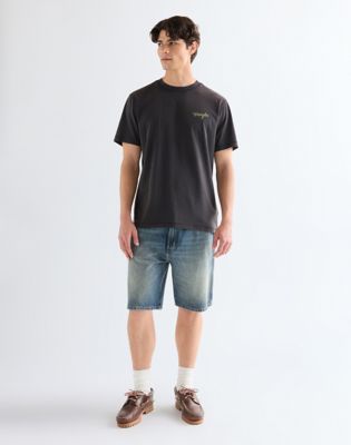 Relaxed Graphic Tee in Black
