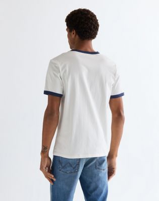 Regular Ringer Tee in Worn White