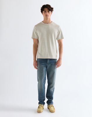 Relaxed Solid Tee in Oat Mel