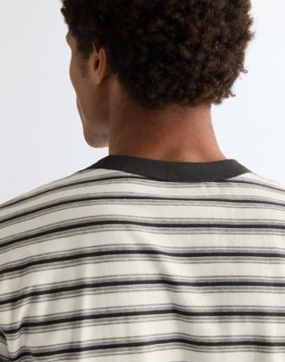 Regular Stripe Tee in Worn White