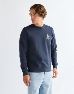 Wrangler Regular Embroidery Crew granatowy