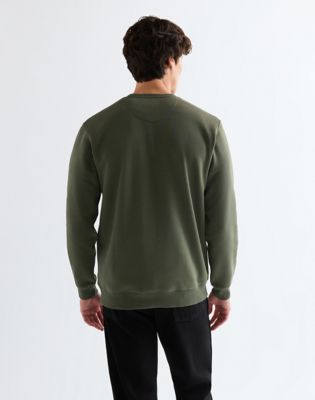 Regular Embroidery Crew Sweatshirt in Deep Depths