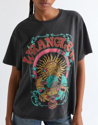 Relaxed Girlfriend Tee in Faded Black