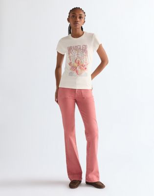 Slim Shrunken Band Tee in Worn White