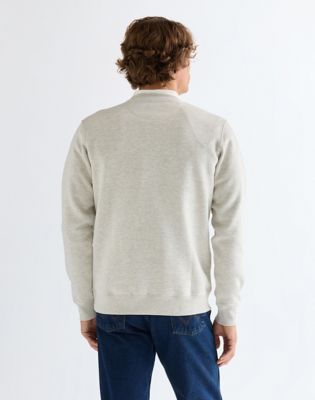 Regular Embroidery Crew Sweatshirt in Oat Mel