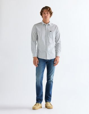 Regular 1 Pocket Shirt in Dusty Blue