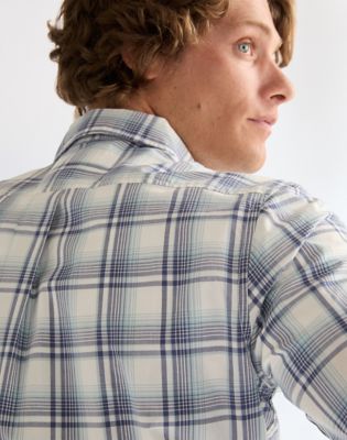 Regular One Pocket Shirt in Blue White