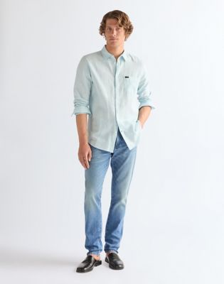 Wrangler Authentics Herenoverhemd met button-down-kraag, blauw (Admiral Blue), XXL