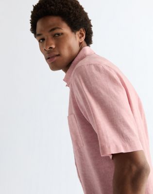 Regular Lightweight One Pocket Shirt in Dusty Rose alternative view 4