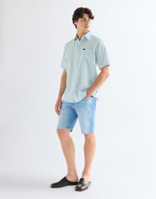 Regular Lightweight One Pocket Shirt in Forget Me Not