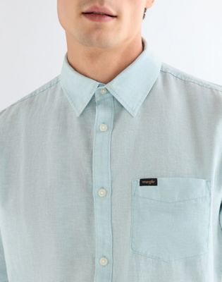 Regular Lightweight One Pocket Shirt in Forget Me Not