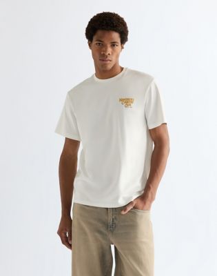 Wrangler Relaxed koszulka z grafiką biały znoszony