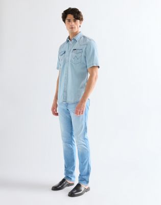 Regular Short Sleeve Western Shirt in Riverbank