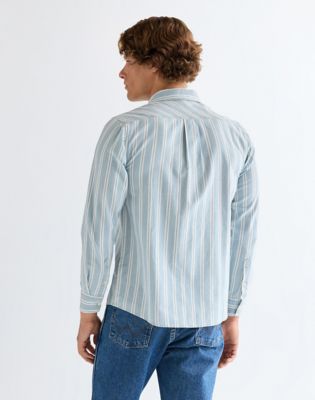 Regular Chambray Shirt in Light Stripe