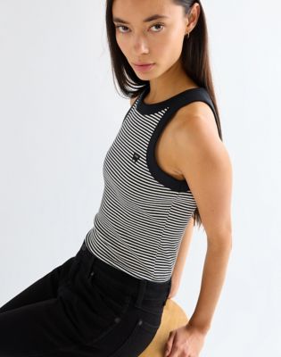 Slim Ringer Tank in Black