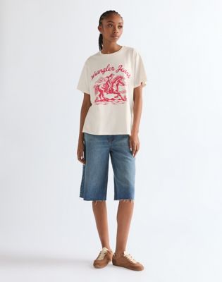 Relaxed Girlfriend Tee in Worn White