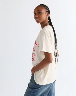 Relaxed Girlfriend Tee in Worn White