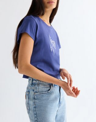 Slim Baby Tee in Deep Cobalt